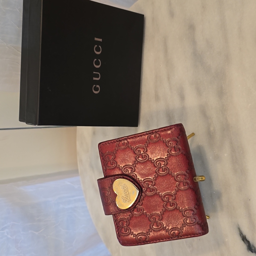 Gucci Guccisima Leather Wallet with Gold Accents